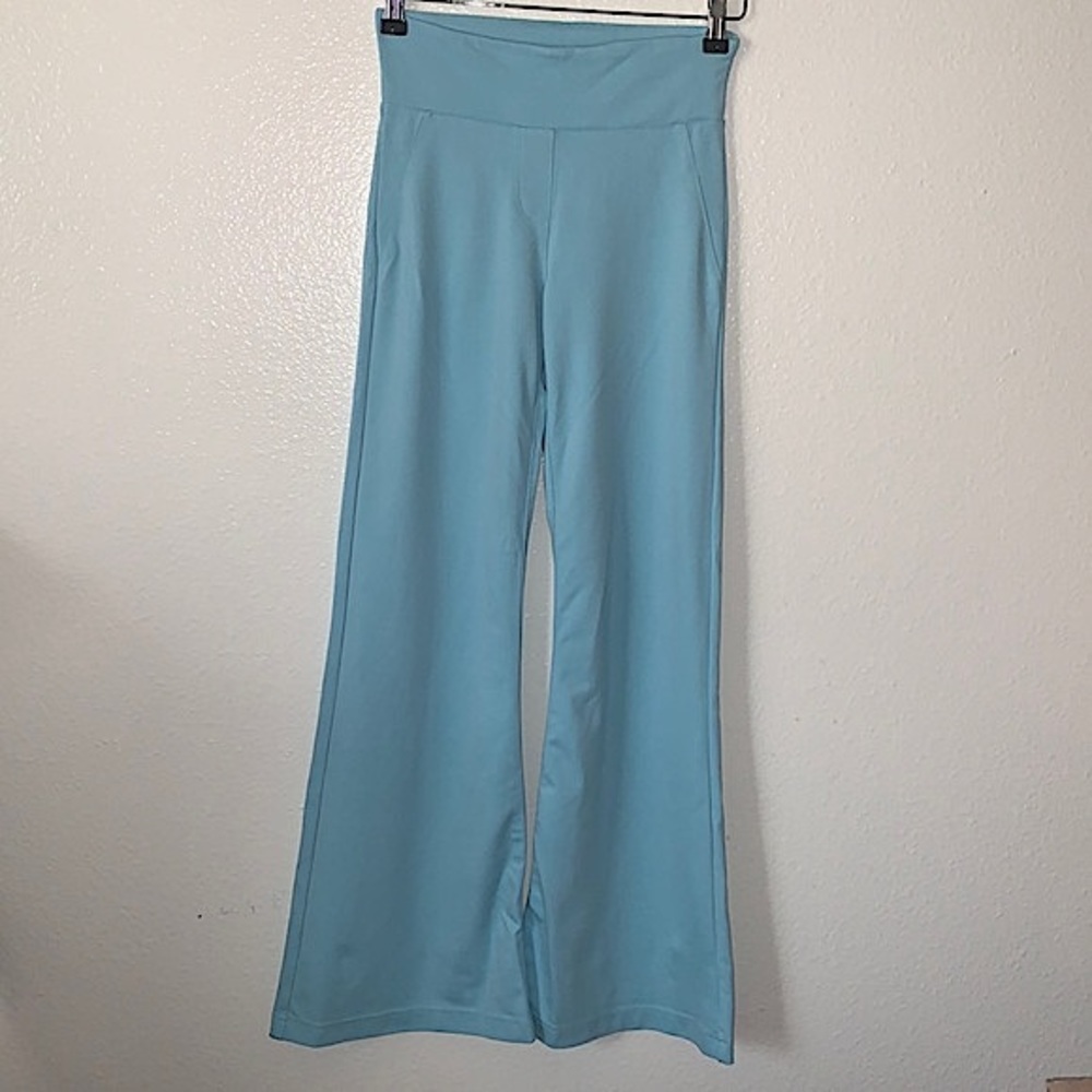 BETABRAND WIDE LEG PULL ON DRESS/YOGA PANTS SIZE XS PETITE IN BABY BLUE